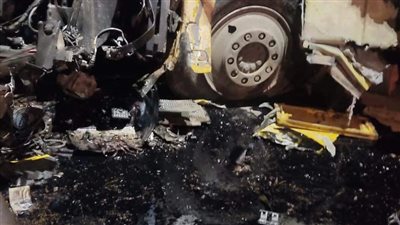 بسبب الشبورة.. تصادم سيارتى نقل على طريق رافد جمصة 