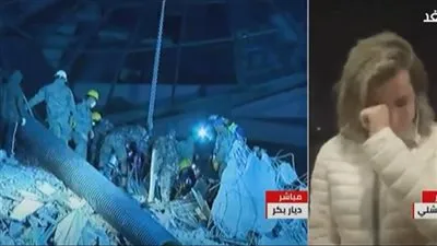 شاهد.. مراسلة قناة الغد تبكي على الهواء بسبب تداعيات الزلزال المدمر على السوريين