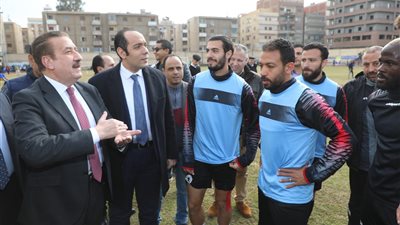 محافظ المنوفية يشهد مبارة جمهورية شبين وطنطا بالممتاز (ب)