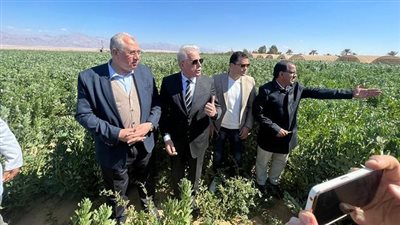 وزير الزراعة ومحافظ جنوب سيناء يتفقدان معرض السلع ومعصرة الزيوت ومزرعة الخاصة 