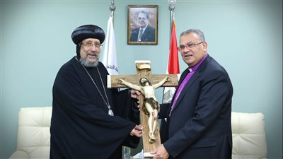 رئيس الإنجيلية بمصر يستقبل الأنبا أرميا ومطران الكنيسة اللوثرية