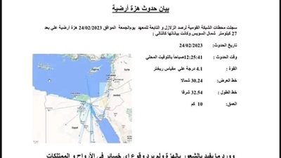 بقوة 4 ريختر زلزال جديد يضرب القاهرة 
