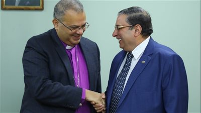 قيادات مجمع المثال المسيحي يقدمون التهنئة لرئيس الإنجيلية لفوزه في الانتخابات