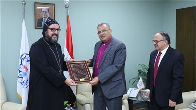 أندريه زكي يستقبل رئيس أساقفة الكنيسة الأسقفية ووفد الكنيسة السريانية بمصر