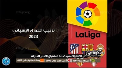 ترتيب فِرق الدوري الإسباني قبل كلاسيكو الأرض بين برشلونة وريال مدريد 2023
