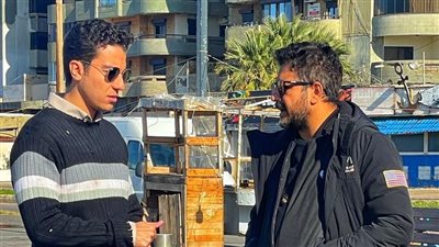 نور النبوي مع المخرج ياسر سامي من كواليس 