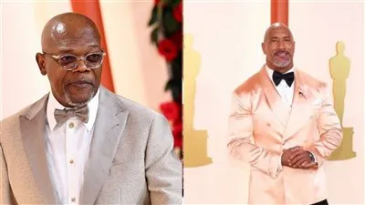 لحظة وصول سامويل إل جاكسون للسجادة البيضاء بحفل الأوسكار Oscars 2023 (صورة)