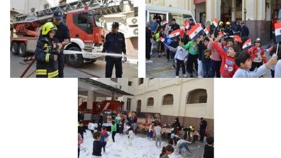 الحماية المدنية بالقاهرة تستقبل طلبة إحدى الجمعيات