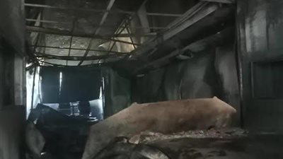 صور.. حريق بورشة يلتهم عدد من السيارات بالقليوبية 