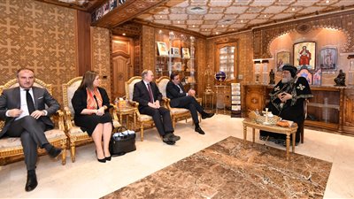 البابا تواضروس يستقبل وفد الاتحاد الأوروبي