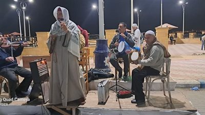 سمسمية وإنشاد ديني في احتفالات ليالي رمضان بكورنيش السويس