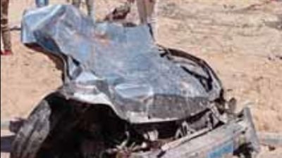 تفاصيل مصرع شخصين وإصابة 3 آخرين في حادث تصادم بطريق الواحات