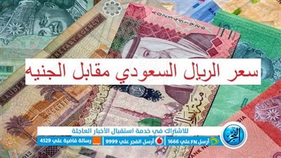سعر صرف الريال السعودي اليوم الخميس 6-4-2023 مقابل الجنيه المصري