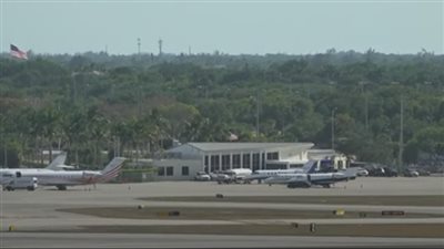 شاهد.. استعدادات مطار فلوريدا لاستقبال دونالد ترمب