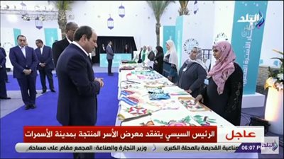 السيسي لـ منتجي معرض الأسر المنتجة بالأسمرات: 