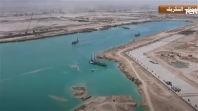 شاهد.. أعمال تنفيذ مشروع تطوير ميناء السخنة