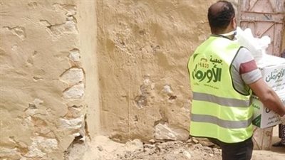 ٣٥٠ كرتونة لدعم الأسر الأولى بالرعاية بقرى مركز كوم امبو