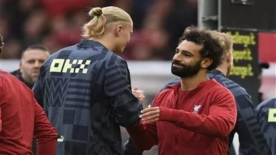 هالاند يعادل رقم محمد صلاح 