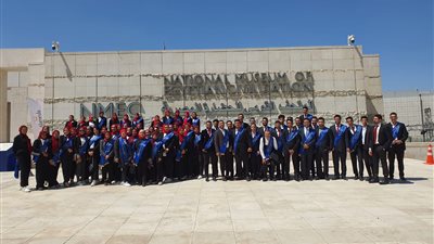 وفد طلاب جامعة بنها يزور المتحف القومي للحضارة المصرية بالفسطاط