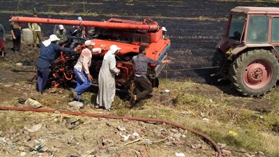 عاجل.. حريق هائل داخل أرض زراعية بسبب ماس كهربائي بالغربية