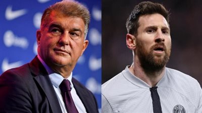 لابورتا يكشف سبب عدم عودة ميسي إلى برشلونة