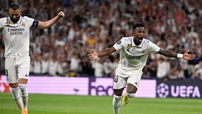 بهدف فينيسيوس الرائع.. ريال مدريد ينهي الشوط الأول متقدما على مانشستر سيتي في نصف نهائي دوري أبطال أوروبا