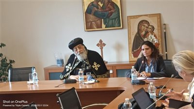 البابا تواضروس يلتقي بالصحف والقنوات الإيطالية