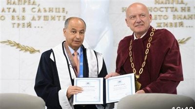 رسالة رئيس الاتحاد الدولى لألعاب الماء للعالم بعد منحه الدكتوراة الفخرية من بلغاريا