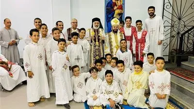 مطران المنيا يترأس القداس الإلهي بكنيسة القديسة ريتا بطوه