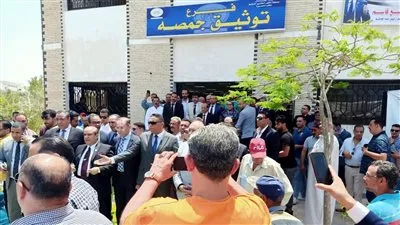 مراسم افتتاح مكتب الشهر العقاري بجمصة في منطقة 15 مايو (صور) 