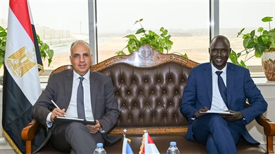 وزير الري يستقبل نظيره الجنوب سوداني لبحث التعاون بين البلدين 