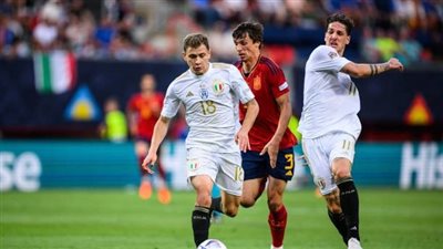 نتيجة الشوط الأول من مباراة إيطاليا وإسبانيا في نصف نهائي دوري الأمم الأوروبية