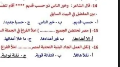 المراجعة النهائية ليلة الامتحان.. سؤال النحو في مادة اللغة العربية لطلاب الثانوية العامة 2023