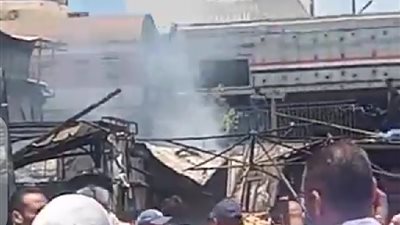 حريق يلتهم أحد الاكشاك في المندرة بالإسكندرية 