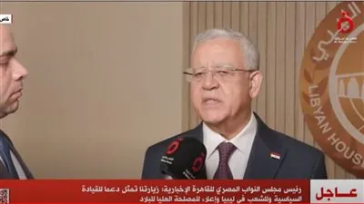 رئيس النواب: توجيهات رئاسية بمساندة الشعب الليبي فيما يحقق مصلحته