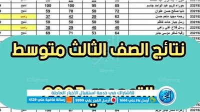 نتائج الثالث متوسط 2023 العراق epedu.gov.iq تحميل نتائج جميع المحافظات الدور الأول mlazemna