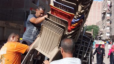 محافظة الجيزة: رفع ٢٨٤٥ حالة إشغال للمقاهي والكافيهات