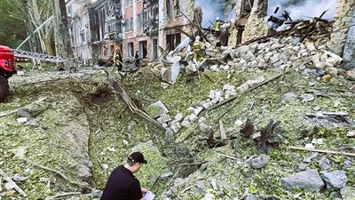 إصابة 21 شخصًا على الأقل في الهجمات الجوية الروسية على أوكرانيا