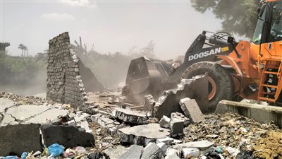 إزالة 154 حالة تعد على أملاك الدولة في الجيزة