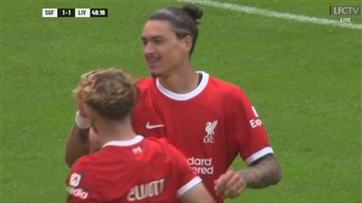 صلاح يصنع.. هدف داروين نونيز اليوم مع ليفربول أمام جروثر فيورث