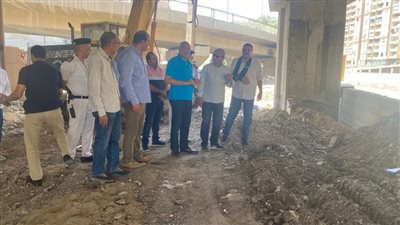 محافظ الجيزة يتفقد المحاور المحيطة لمحطه قطارات الصعيد ببشتيل