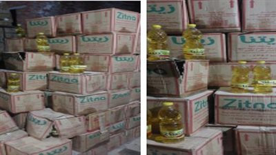 ضبط كميات كبيرة من المواد الغذائية المدعمة داخل مخزن بالمرج 