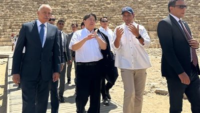 منطقة أهرامات الجيزة تستقبل وزير خارجية اليابان
