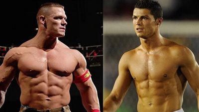 بجانب جون سينا.. رونالدو يظهر للمرة الأولى في عروض WWE بالسعودية