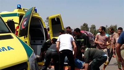 إصابة 8 أشخاص فى حادث مروع على الطريق الأوسطى 