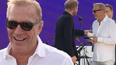 الأمير هاري يكرم كيفن كوستنر في حفل جمع تبرعات 