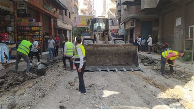 محافظة الجيزة: بدء أعمال رصف وتطوير الطريق الأبيض بحى العجوزة بطول 1200م