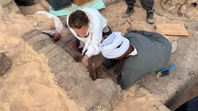 الكشف مئات أواني النبيذ الأثرية في منطقة أبيدوس بسوهاج 