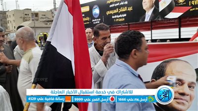 بالأعلام والأغاني الوطنية الآلاف في ميدان السواقي.. لتأييد السيسىي 