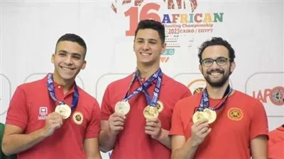 وزير الشباب والرياضة يهنئ محمد حمدي بعد إحرازه ذهبية إفريقيا للرماية